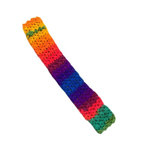 Vintage Rainbow Hand Knit Children's Scarf - Picture 3 of 3